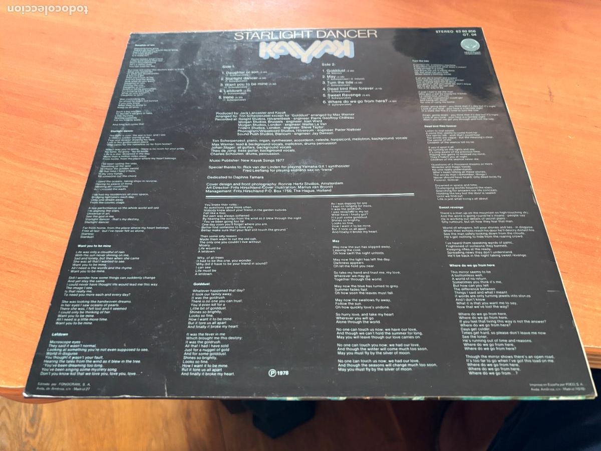 Discos de vinilo: KAYAK (STARLIGHT DANCER) LP 1978 ESPA&Ntilde;A (B-54) - Foto 3