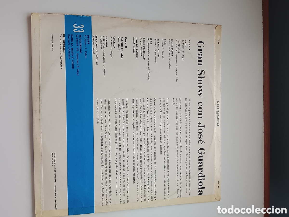 Discos de vinilo: gran show con Jos&eacute; Guardiola vinilo - Foto 2