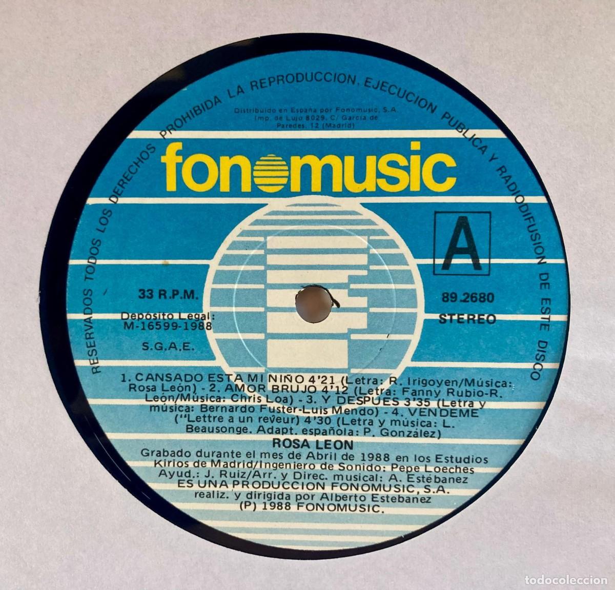 Discos de vinilo: ROSA LEON - ROSA LE&Oacute;N - Foto 5