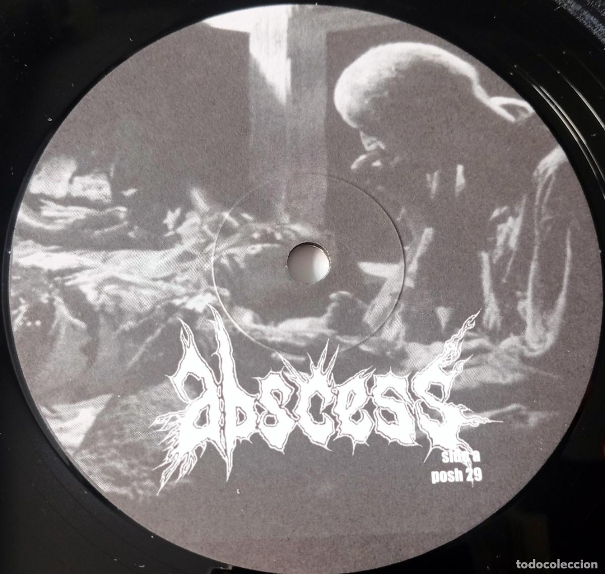 Discos de vinilo: LP SPLIT: ABSCESS - DERANGED - Foto 4