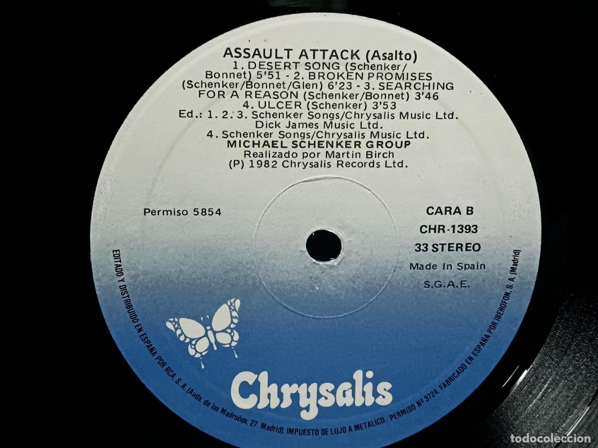 Discos de vinilo: THE MICHAEL SCHENKER GROUP - MSG - ASSAULT ATTACK (ASALTO) - LP ESPA&Ntilde;A 1982 - Foto 4