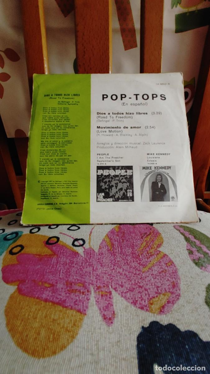 Discos de vinilo: POP TOPS-SINGLE DIOS A TODOS HIZO LIBRES - Foto 2