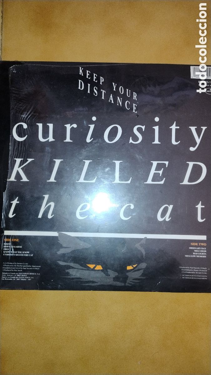 Discos de vinilo: Curiosity killed the cat LP keep your distance - Foto 2