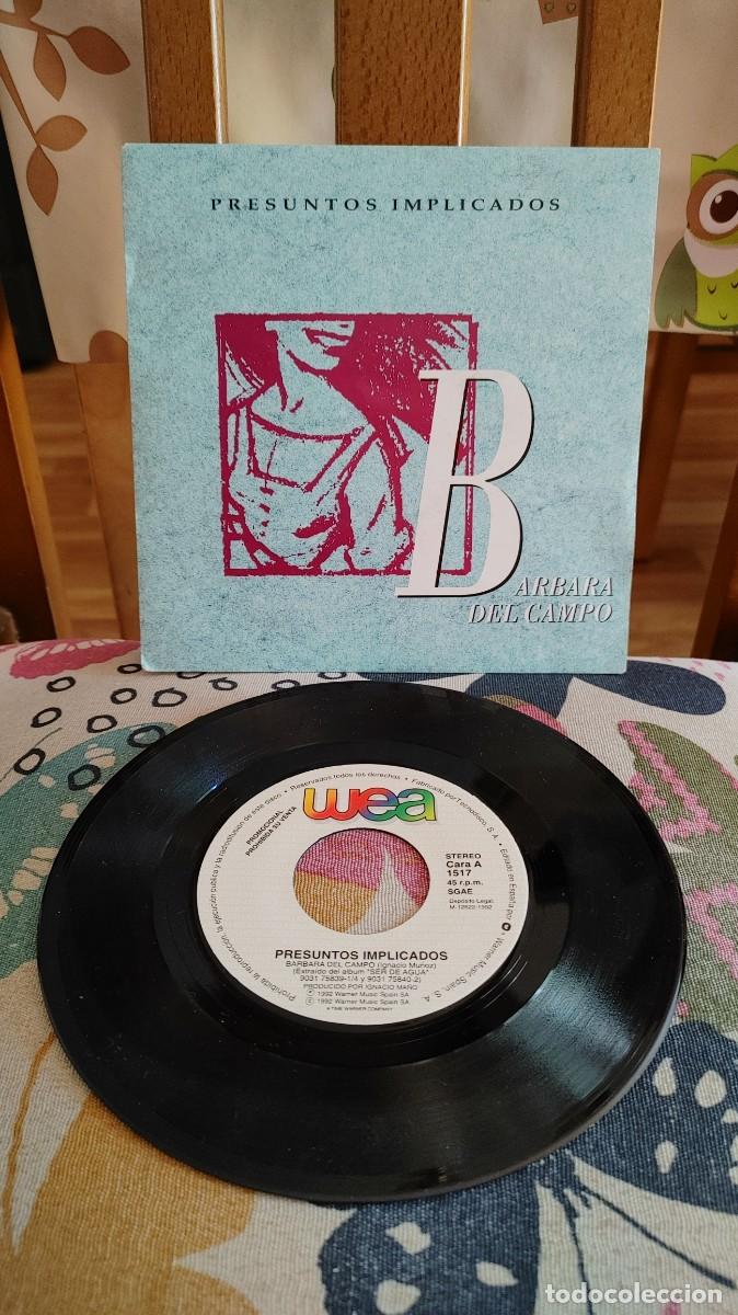Discos de vinilo: PRESUNTOS IMPLICADOS-SINGLE BARBARA DEL CAMPO - Foto 1