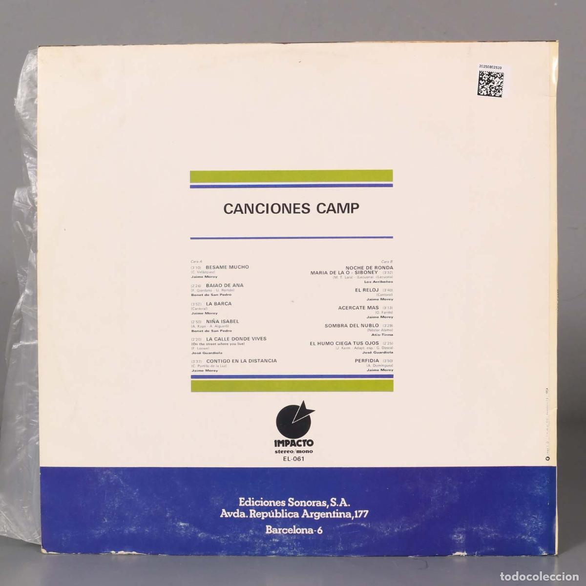Discos de vinilo: LP. Various &ndash; Canciones Camp - Foto 2