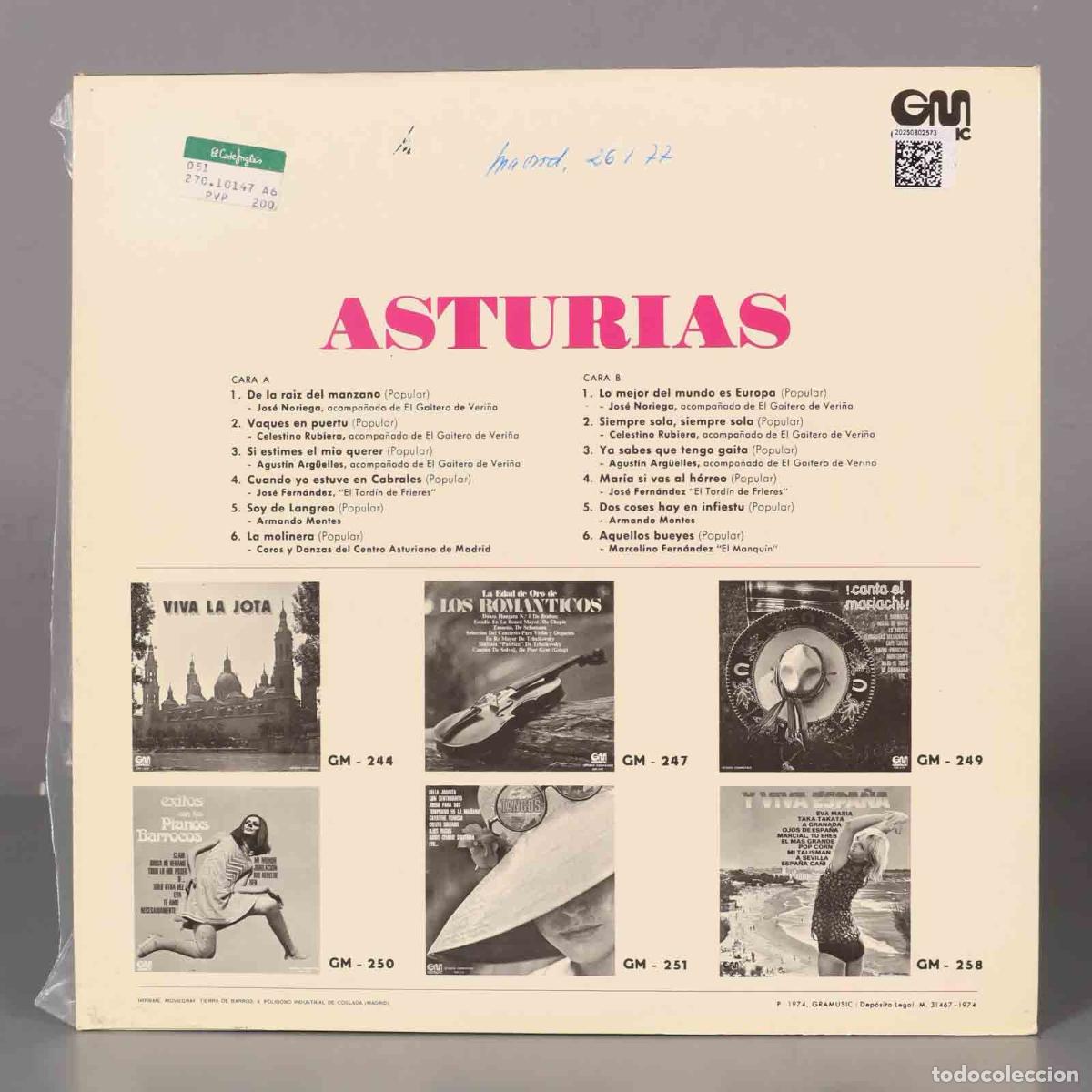 Discos de vinilo: LP. ASTURIAS GM. VARIOS - Foto 2