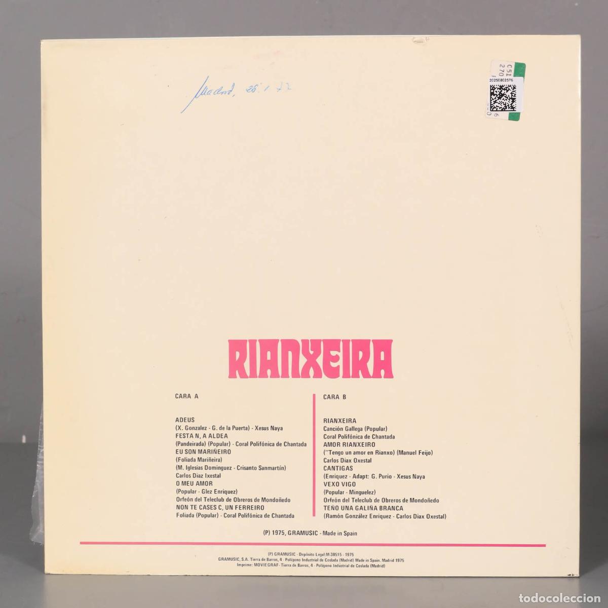 Discos de vinilo: LP. Various &ndash; Rianxeira - Foto 2