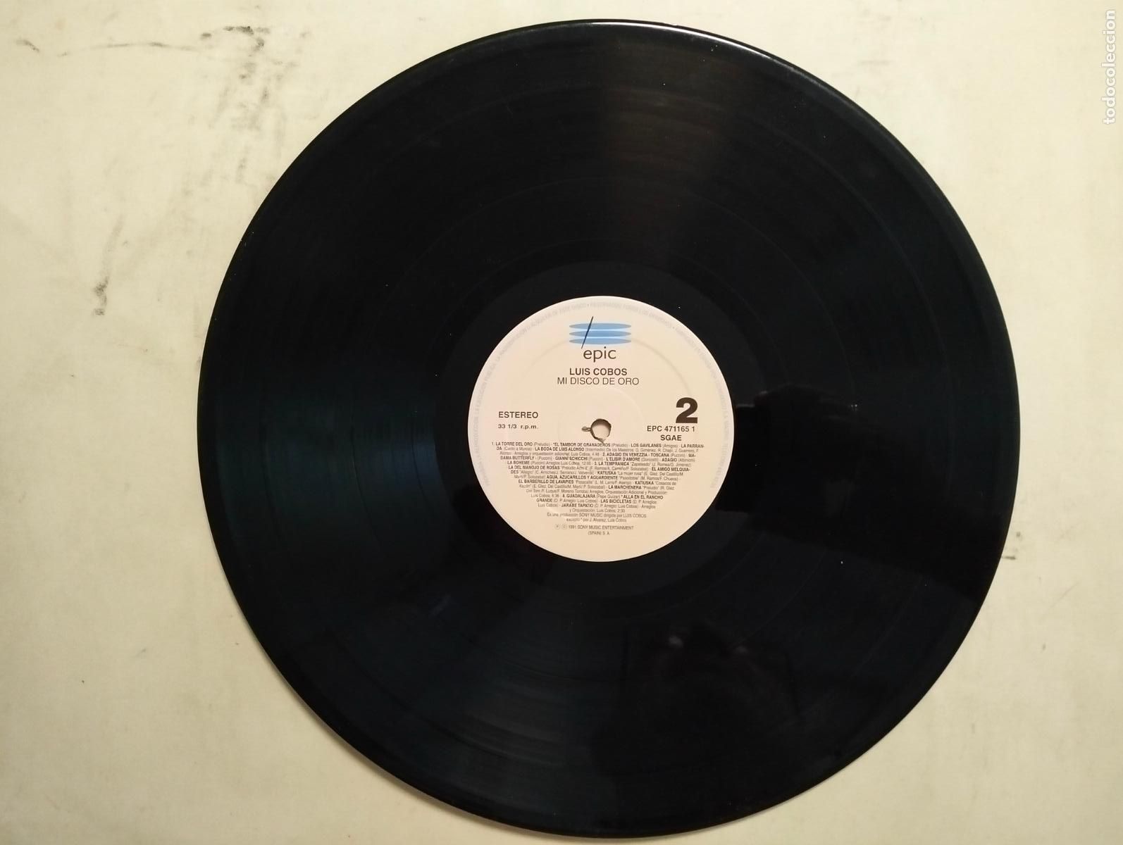 Discos de vinilo: DISCO DOBLE VINILO LP, LUIS COBOS - MI DISCO DE ORO, EPIC 1991 - Foto 5