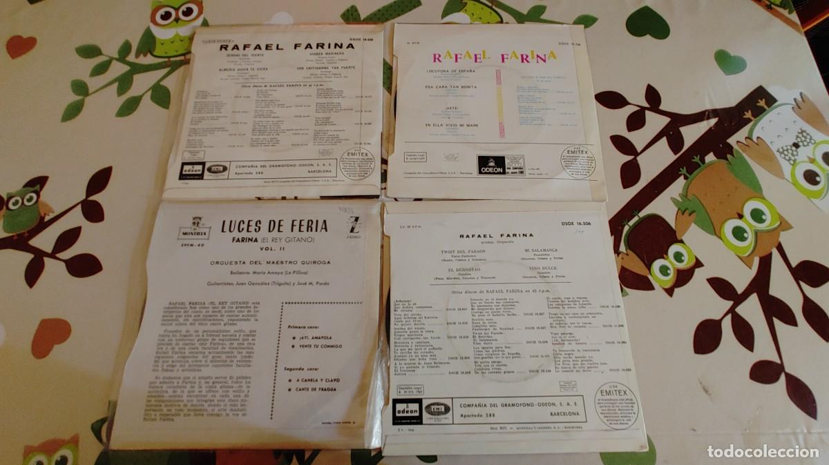 Discos de vinilo: RAFAEL FARINA-LOTE DE 4 EPS - Foto 2