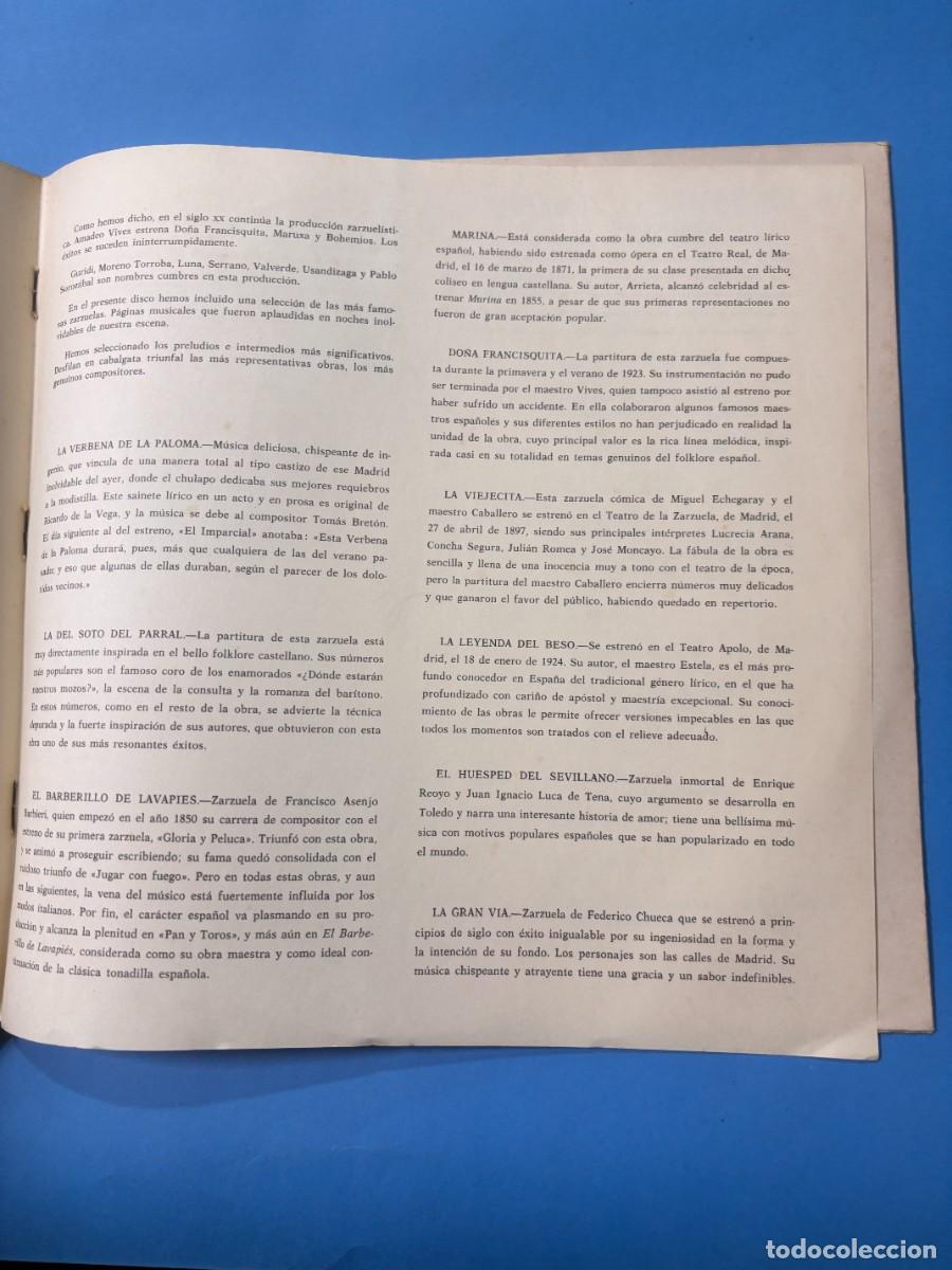 Discos de vinilo: LP - PRELUDIOS E INTERMEDIOS DE ZARZUELA - MONTILLA - Foto 3