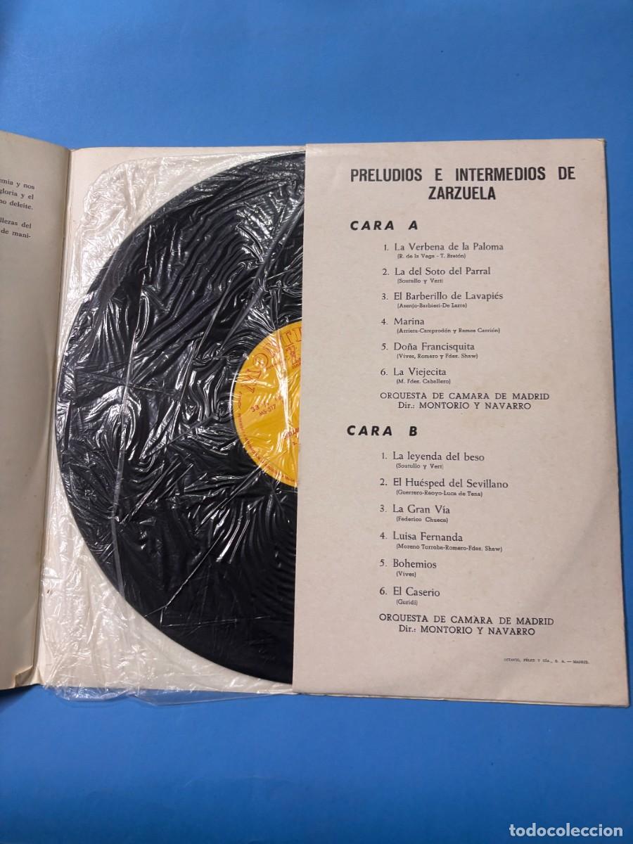 Discos de vinilo: LP - PRELUDIOS E INTERMEDIOS DE ZARZUELA - MONTILLA - Foto 4