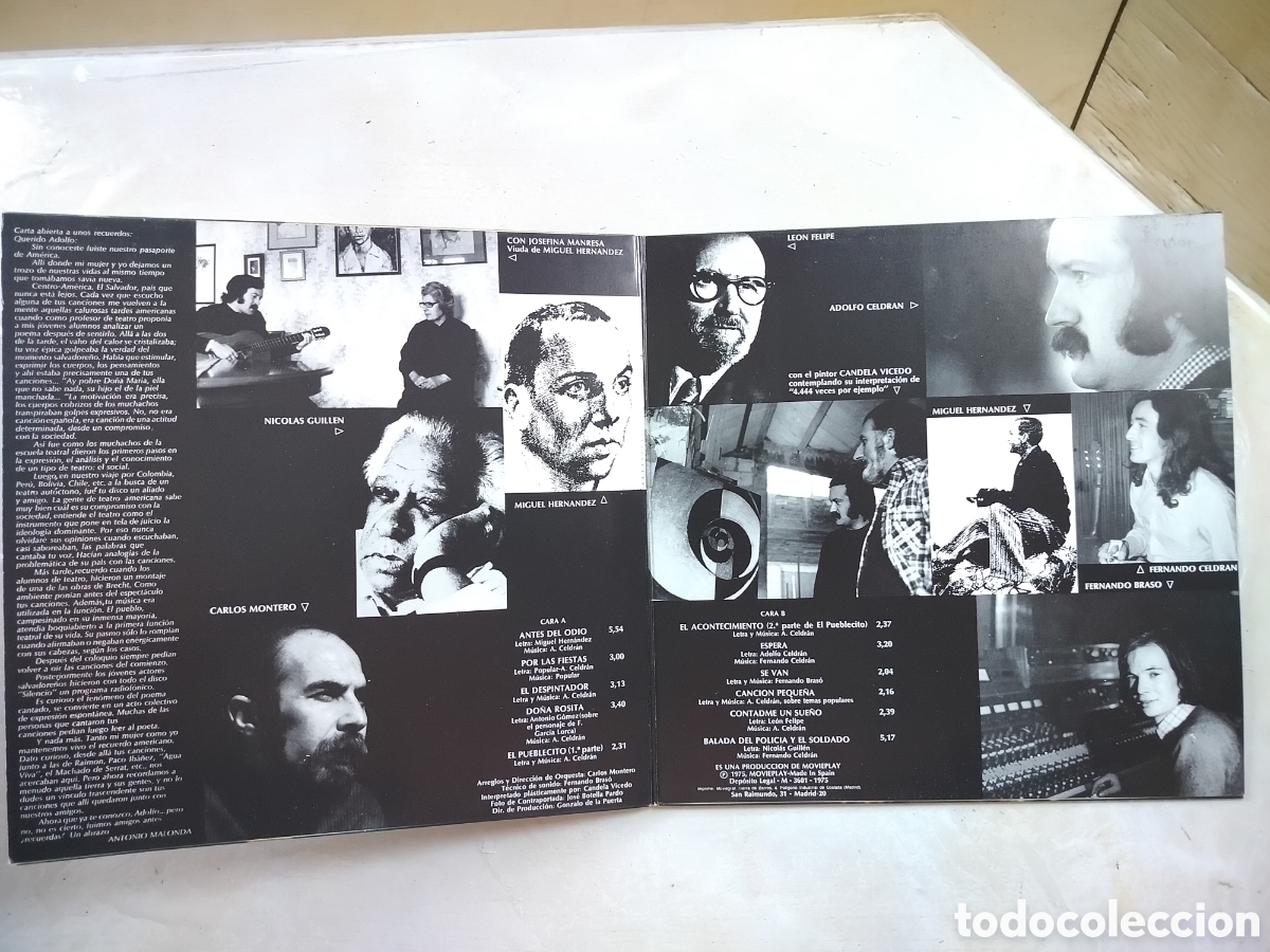 Discos de vinilo: Adolfo Celdran LP 1975 - Foto 3
