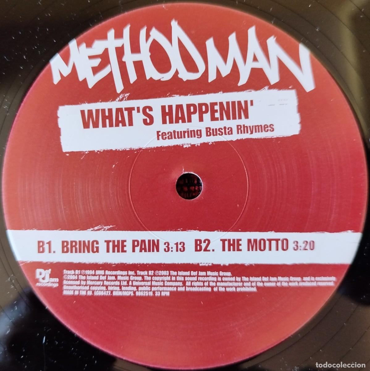 Discos de vinilo: METHOD MAN ** Whats Happenin ** MAXI SINGLE VINILO 2004 UK - Foto 4
