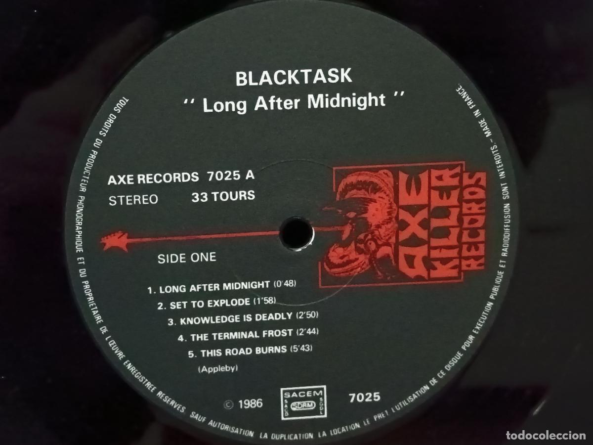 Discos de vinilo: BLACK TASK - LONG AFTER MIDNIGHT - LP AXE RECORDS 1986 - - Foto 4