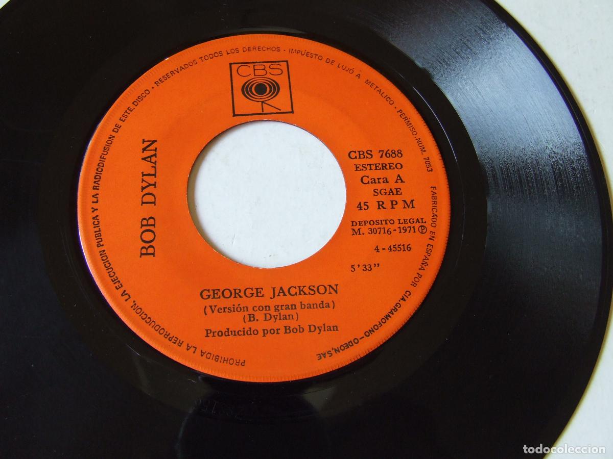 Discos de vinilo: SINGLE VINILO BOB DYLAN GEORGE JACKSON EDICI&Oacute;N ESPA&Ntilde;A 1971 - Foto 3