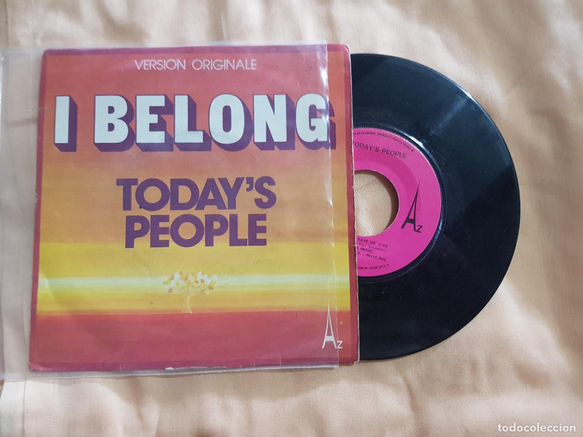 Discos de vinilo: TODAY,S PEOPLE-I BELONG-SAVE US - Foto 1