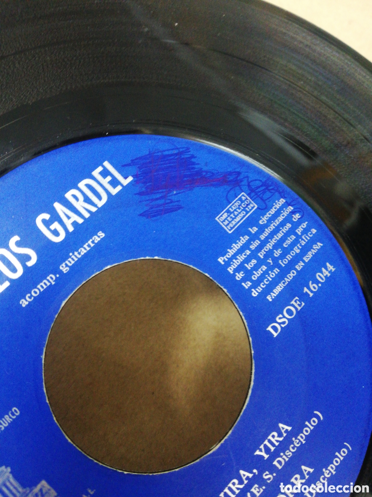 Discos de vinilo: Disco Carlos Gardel. ODEON. 45 R. P. M. - Foto 5