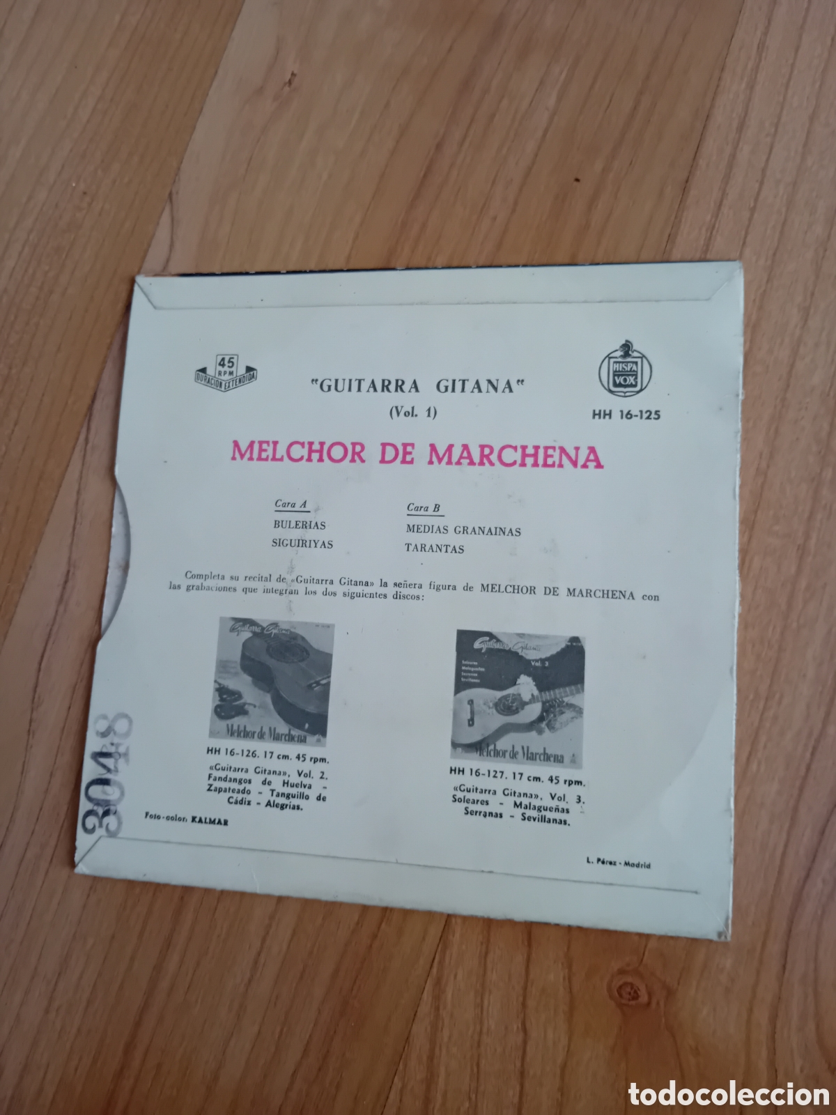 Discos de vinilo: MELCHOR DE MARCHENA. GUITARRA GITANA VOL 1 - Foto 2
