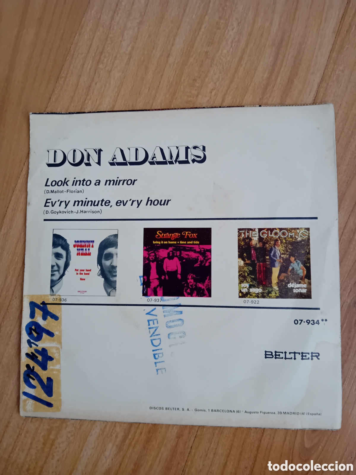 Discos de vinilo: DOM ADAMS. LOOK INTO A MIRROR - Foto 2