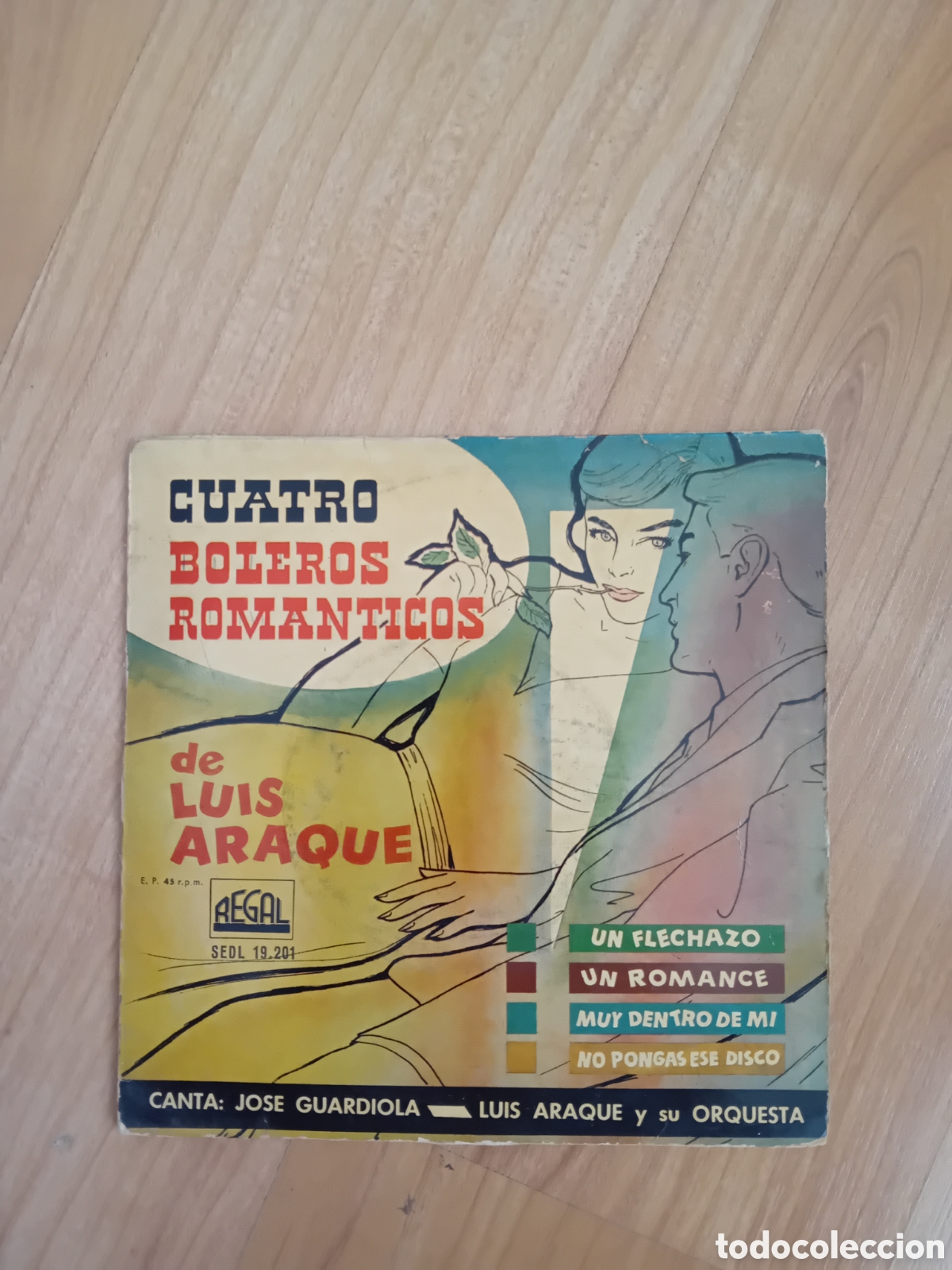 Discos de vinilo: LUIS ARAQUE. JOAE GUARDIOLA. 4 BOLEROS ROMANTICOS - Foto 1