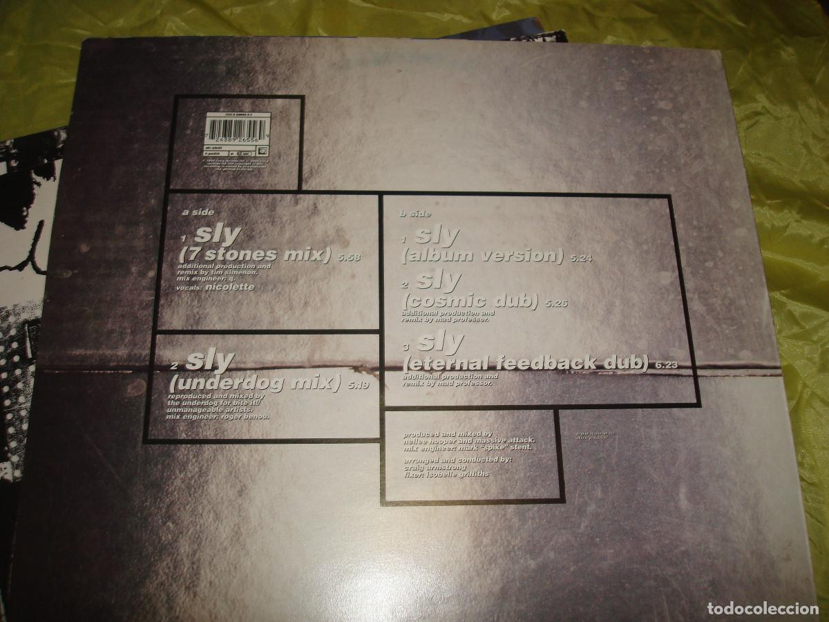 Discos de vinilo: MASSIVE ATTACK. SLY. MAXI-SINGLE. 1994(#) - Foto 2