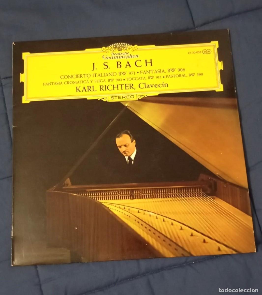 Disques de vinyle: J. S. BACH: CONCIERTO ITALIANO BW 971 /FANTAS&Iacute;A BW 906 - DEUTSCHE GRAMOPHON - LP