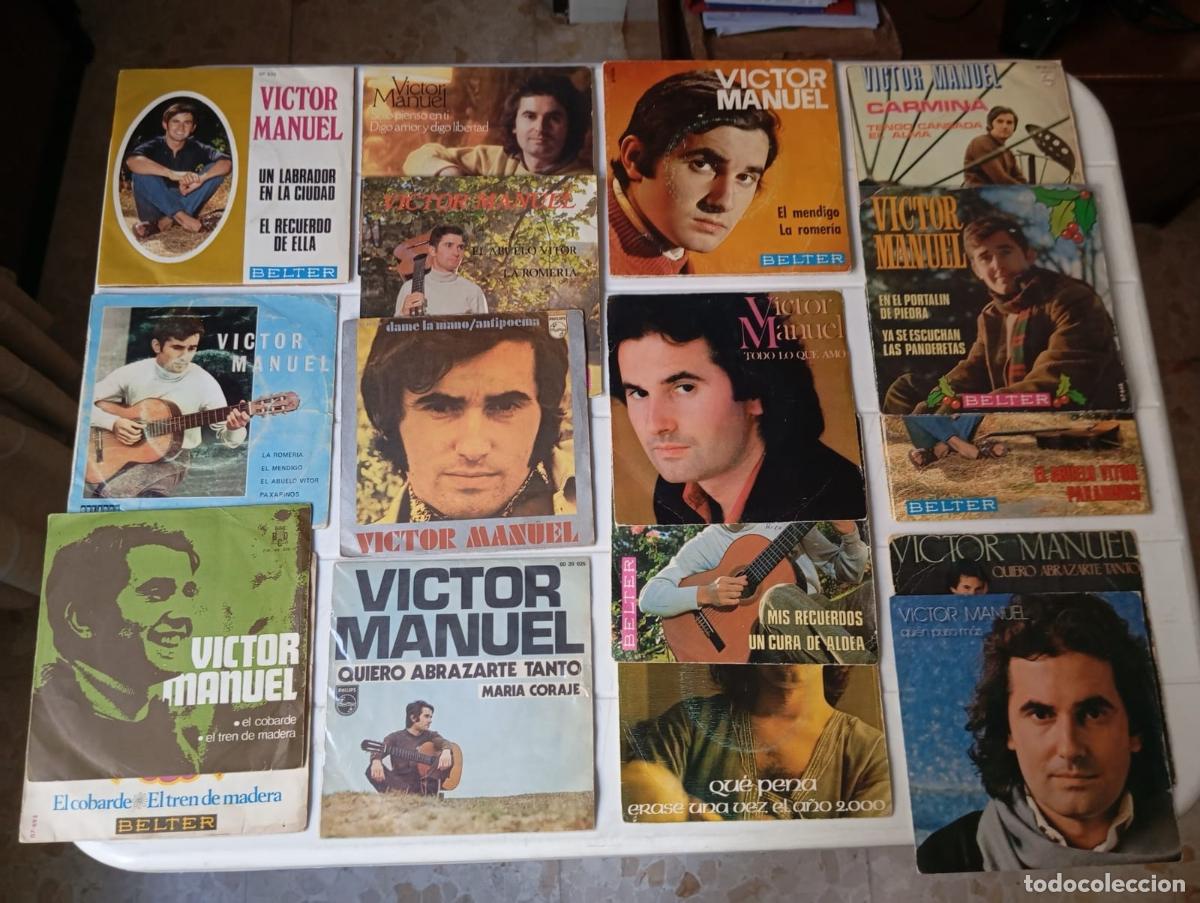 Discos de vinilo: LOTE 17 SINGLES VICTOR MANUEL - Foto 1