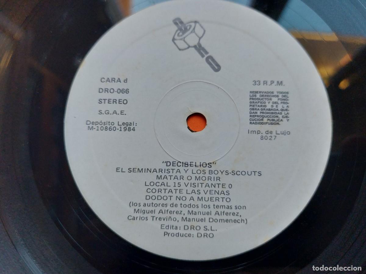 Discos de vinilo: DECIBELIOS - LP Spain 1&ordf; EDICION - MINT * CALDO DE POLLO - Foto 4