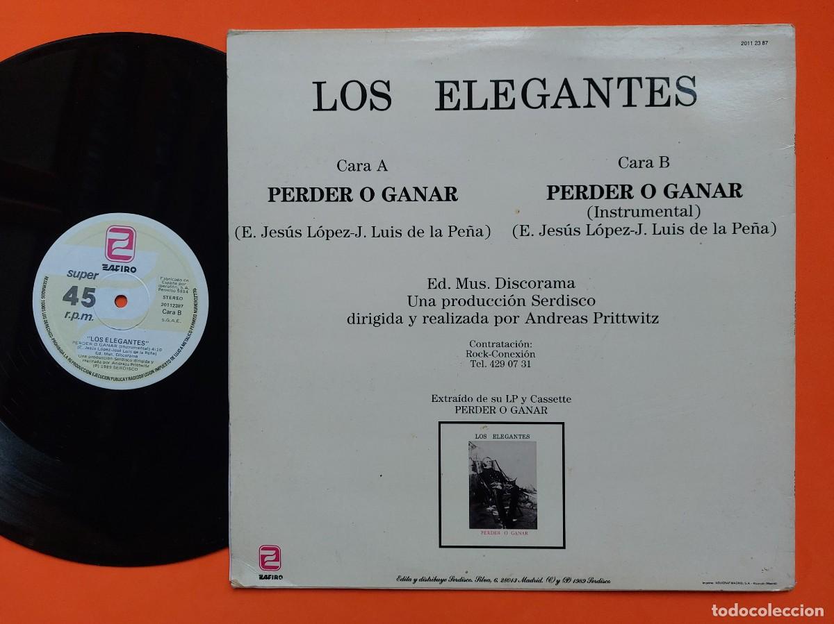 Discos de vinilo: LOS ELEGANTES - MAXI Spain - MINT * PERDER O GANAR - Foto 2