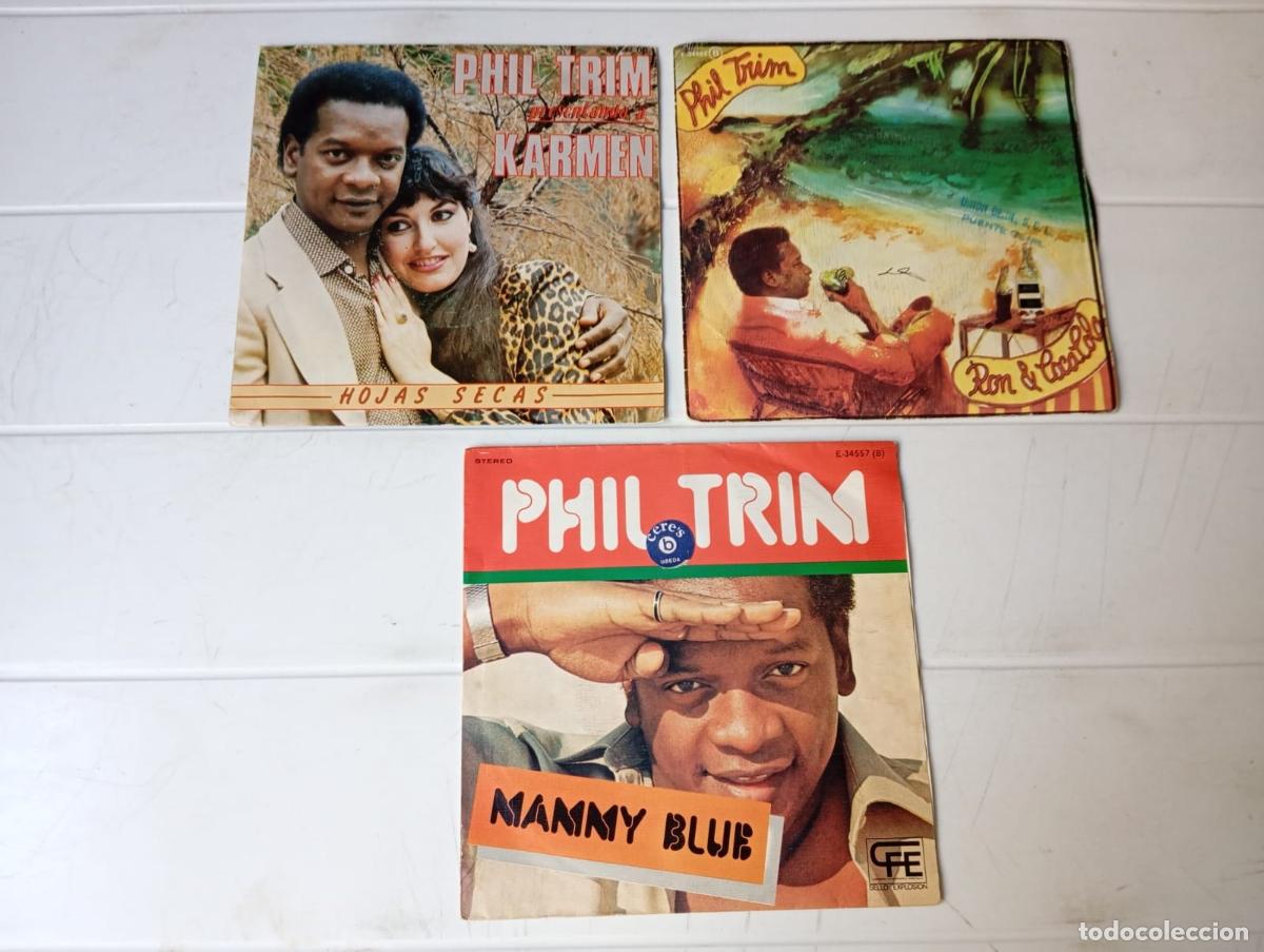 Discos de vinilo: LOTE SINGLES PHIL TRIM - Foto 1