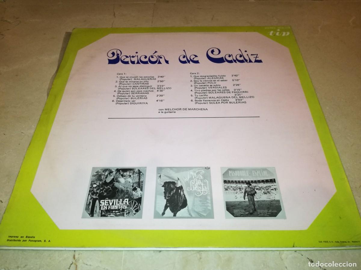 Discos de vinilo: PERIC&Oacute;N DE CADIZ-ORIGINAL 1971 - Foto 2