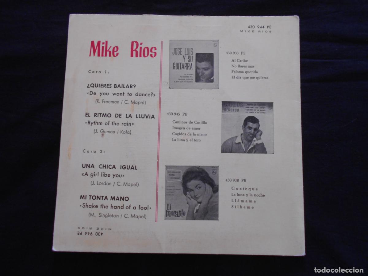 Discos de vinilo: MIKE RIOS // &iquest;QUIERES BAILAR? + 3 - Foto 2