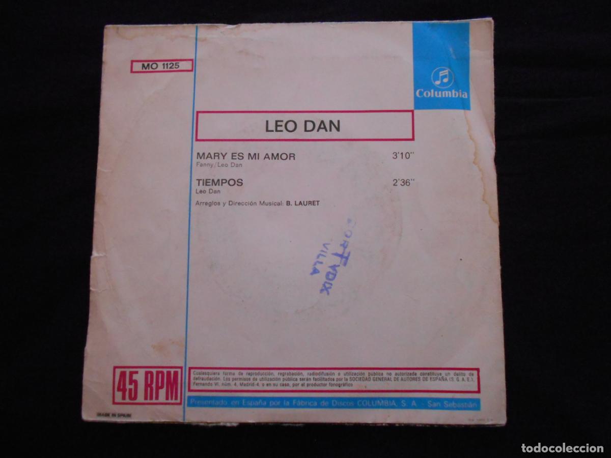 Discos de vinilo: LEO DAN // MARY ES MI A&Ntilde;OR + 1 - Foto 2