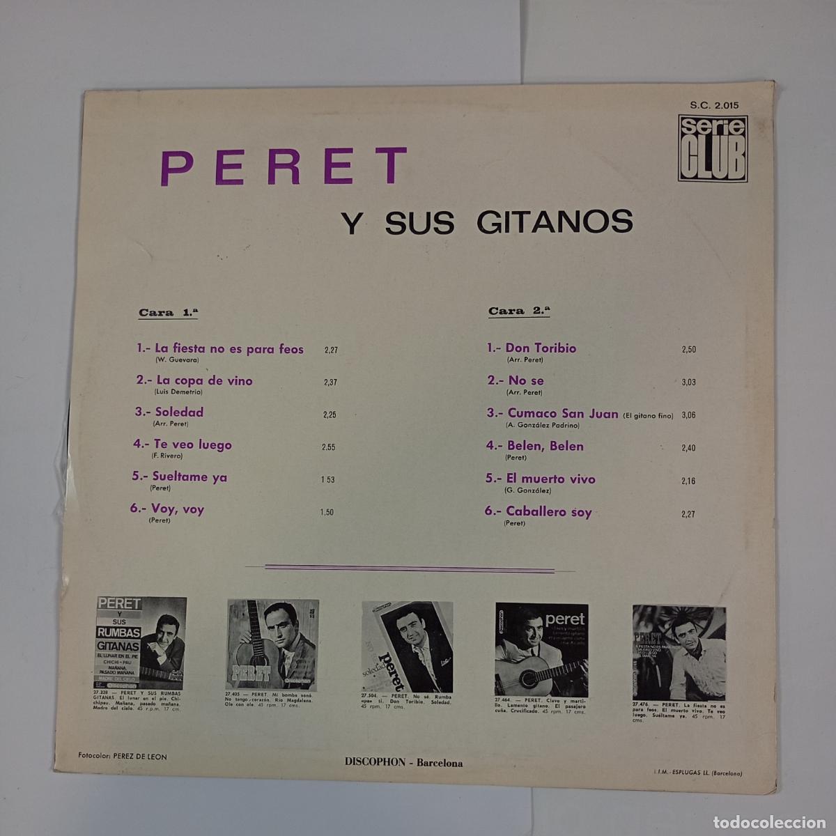 Discos de vinilo: PERET Y SUS GITANOS. LP TDKDA65 - Foto 2