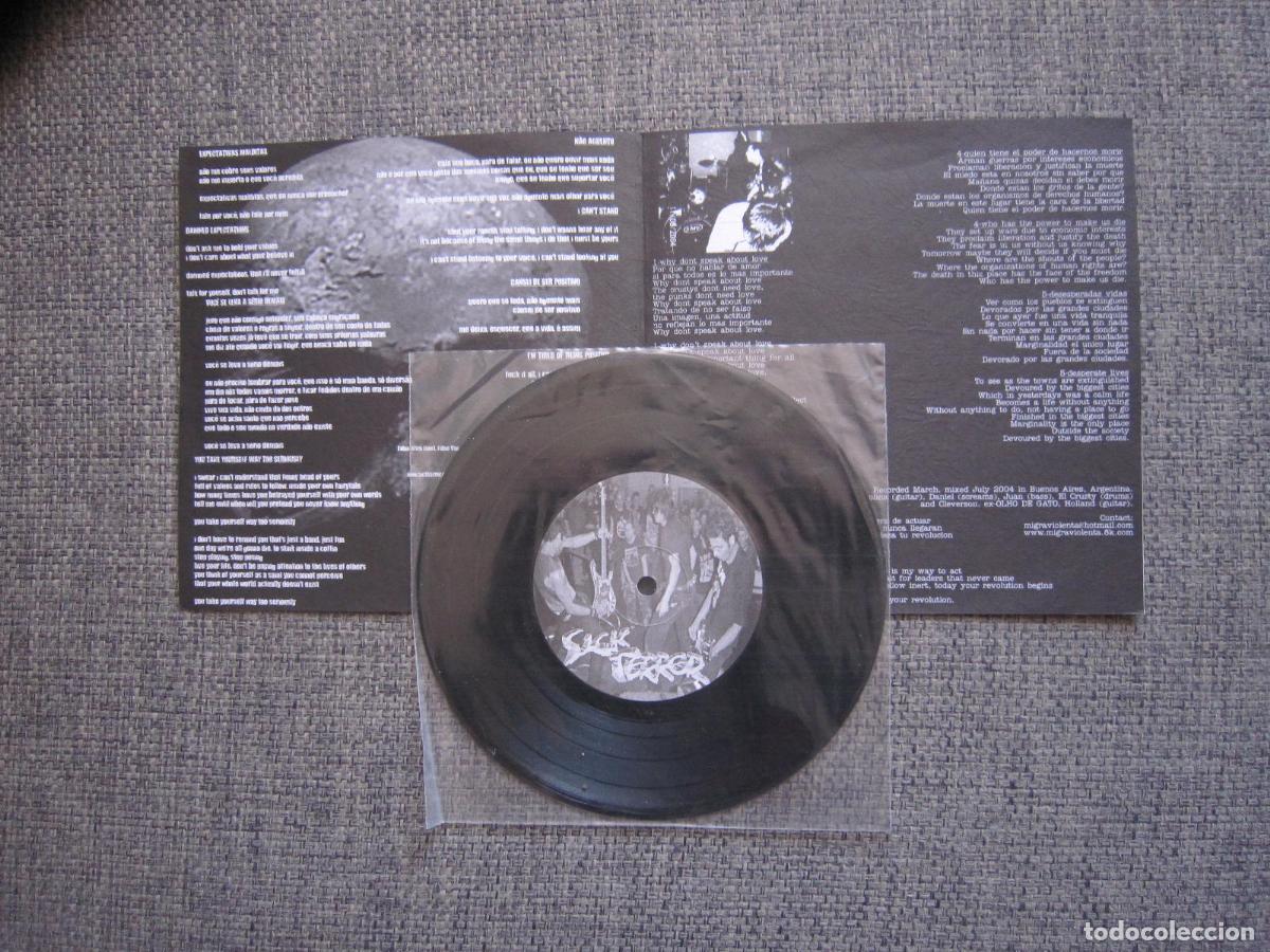Discos de vinilo: EP - SPLIT - H.C. GRIND - SICKTERROR / MIGRA VIOLENTA - BRASIL - Foto 3