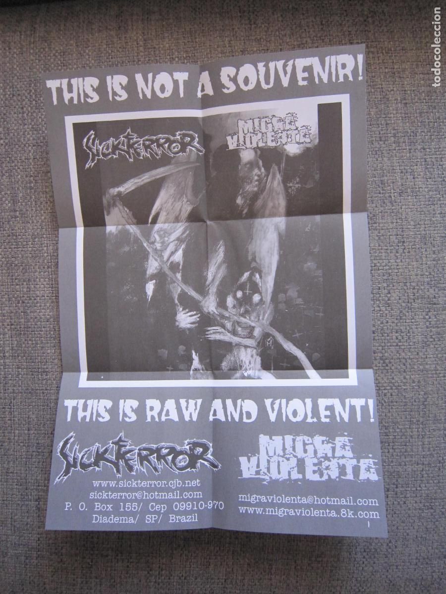 Discos de vinilo: EP - SPLIT - H.C. GRIND - SICKTERROR / MIGRA VIOLENTA - BRASIL - Foto 4