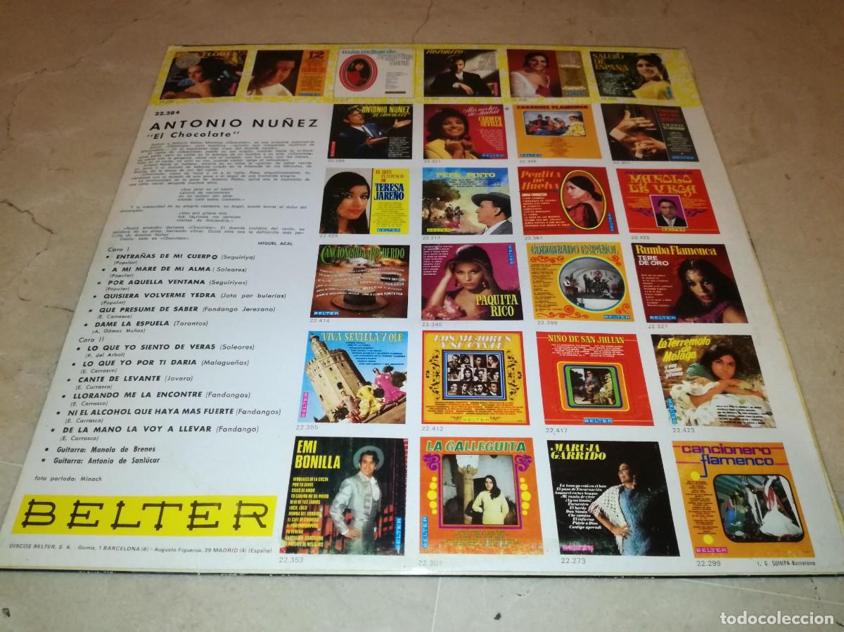 Discos de vinilo: ANTONIO NU&Ntilde;EZ EL CHOCOLATE-ORIGINAL 1968 - Foto 2