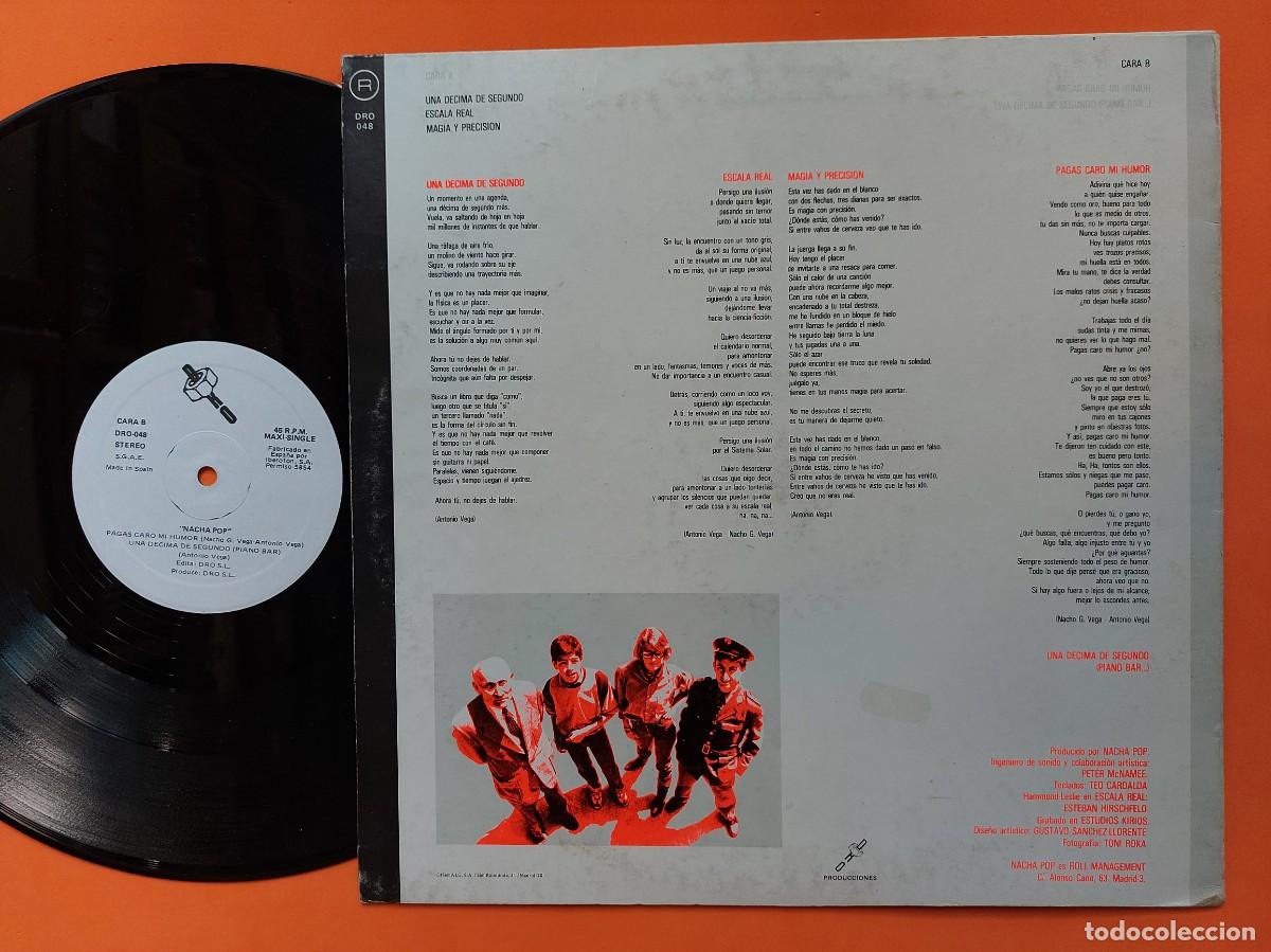 Discos de vinilo: NACHA POP - MAXI Spain * MINT * UNA D&Eacute;CIMA DE SEGUNDO - Foto 3