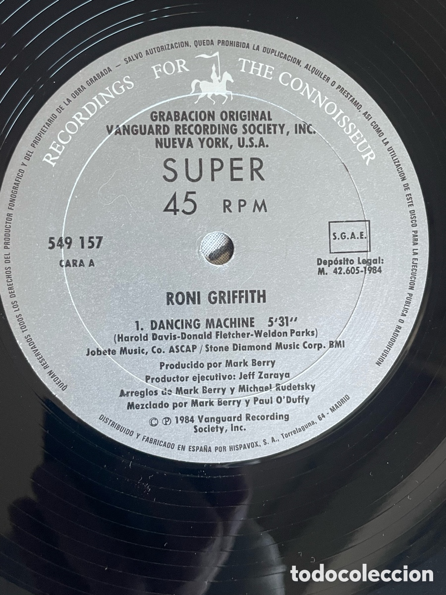 Discos de vinilo: RONI GRIFFITH - Dancing Machine / Maxi-single - Foto 11