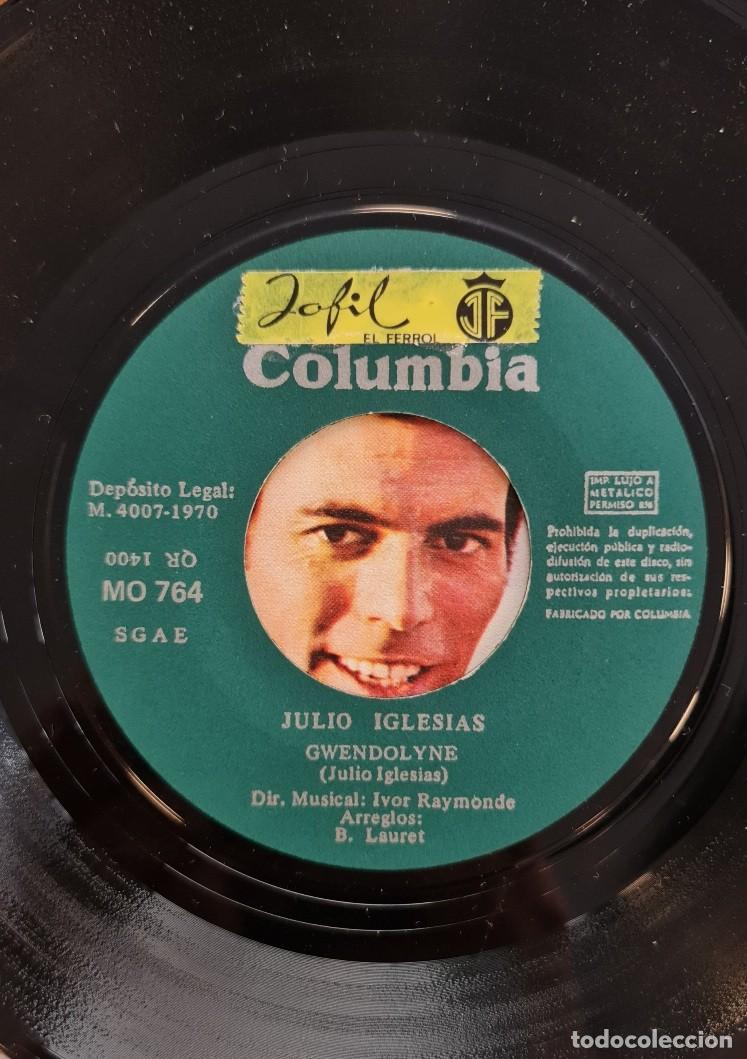 Discos de vinilo: Single Julio Iglesias Gwendolyne - Foto 3