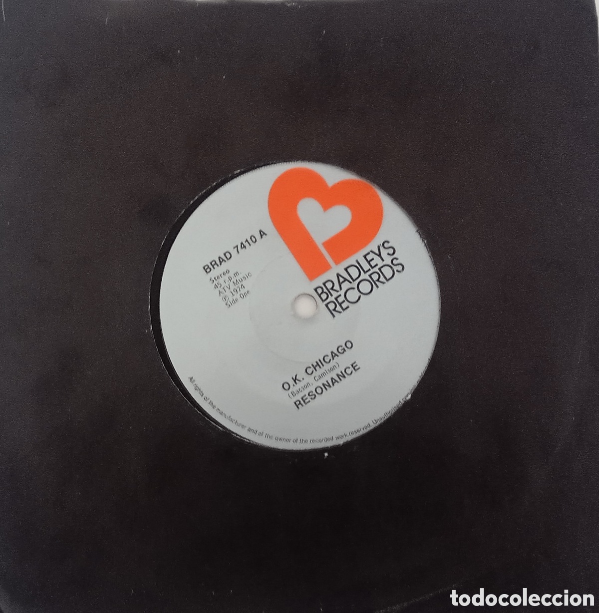 Discos de vinilo: RESONANCE - O.K. Chicago (1974) single - Foto 5