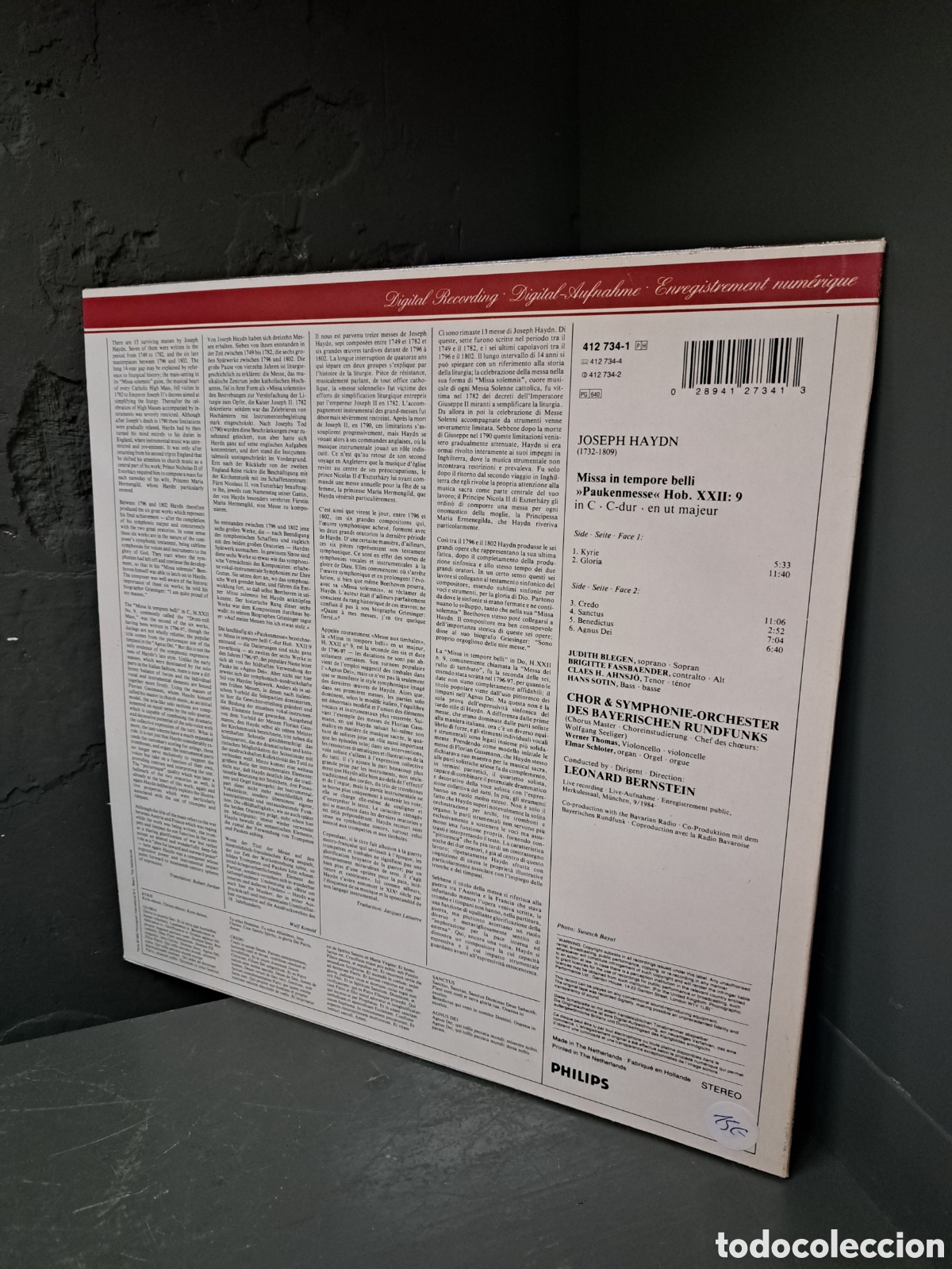Discos de vinilo: Haydn Paukenmesse. / Leonard Bernstein - Foto 2