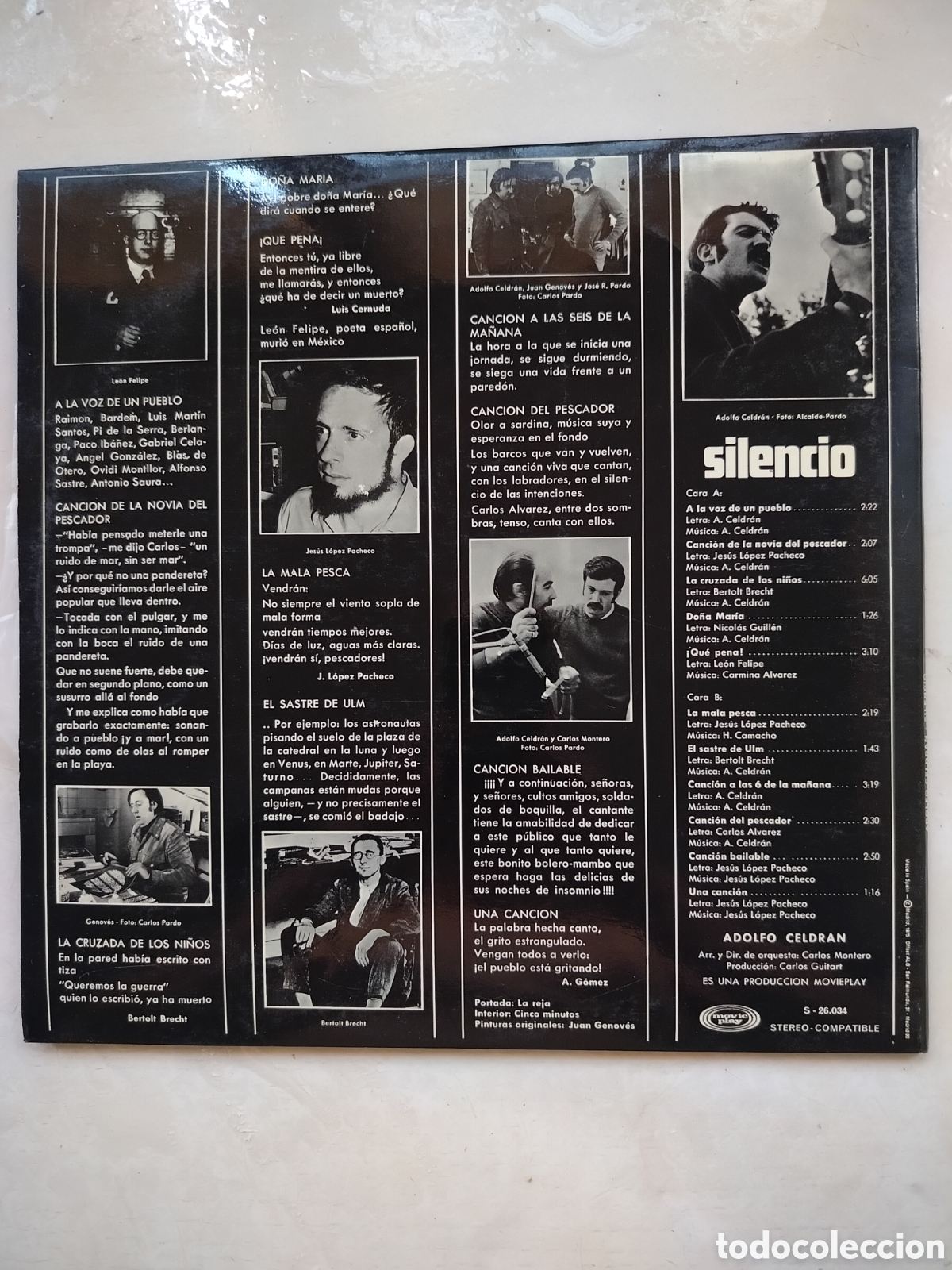 Discos de vinilo: Adolfo Celdran LP Silencio - Foto 2