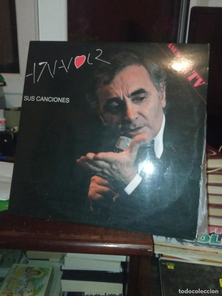 Discos de vinilo: Aznavour en espa&ntilde;ol disco doble - Foto 1