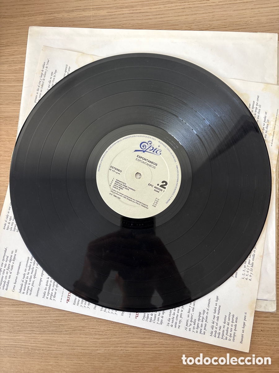 Discos de vinilo: Lp vinilo, Espont&aacute;neos (A17) - Foto 3