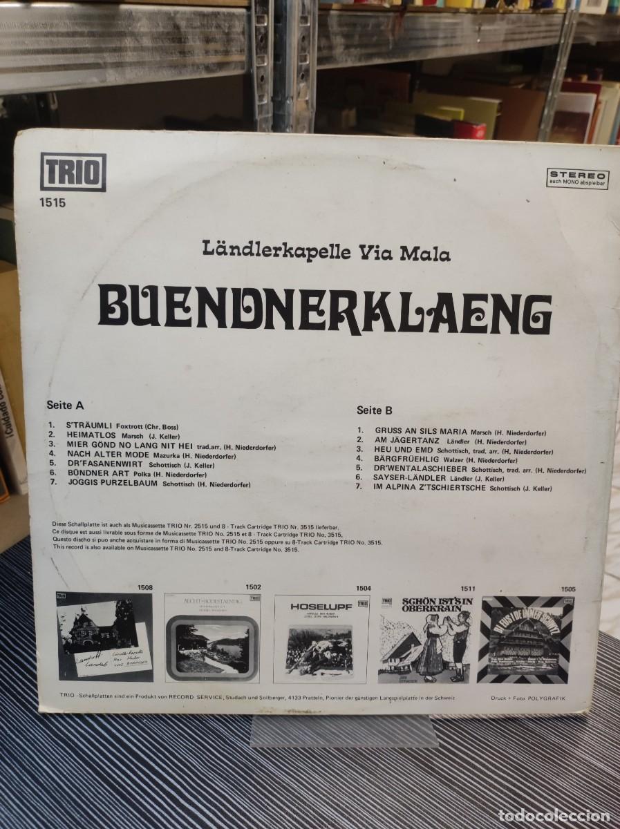 Discos de vinilo: L&auml;ndlerkapelle Via Mala &ndash; B&uuml;endnerkl&auml;eng - Foto 2