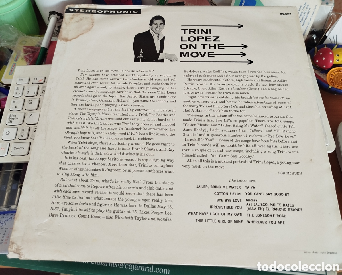 Discos de vinilo: Trini L&oacute;pez - On the move - Foto 2