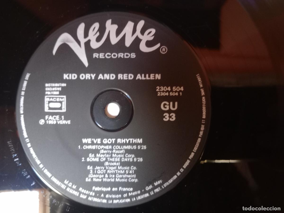 Discos de vinilo: Kid Ory and Red Allen - weve got rhythm - Foto 3