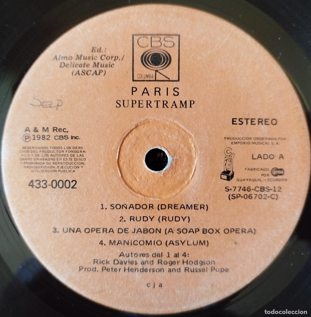 Discos de vinilo: SUPERTRAMP ** Paris ** DOBLE VINILO LP EDICION ECUADOR - Foto 5