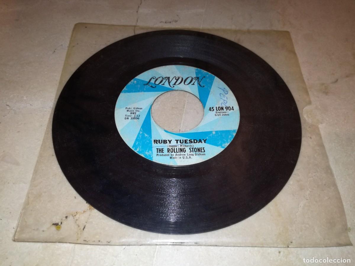 Discos de vinilo: THE ROLLING STONES-RUBY TUESDAY-ORIGINAL 1967 - Foto 1